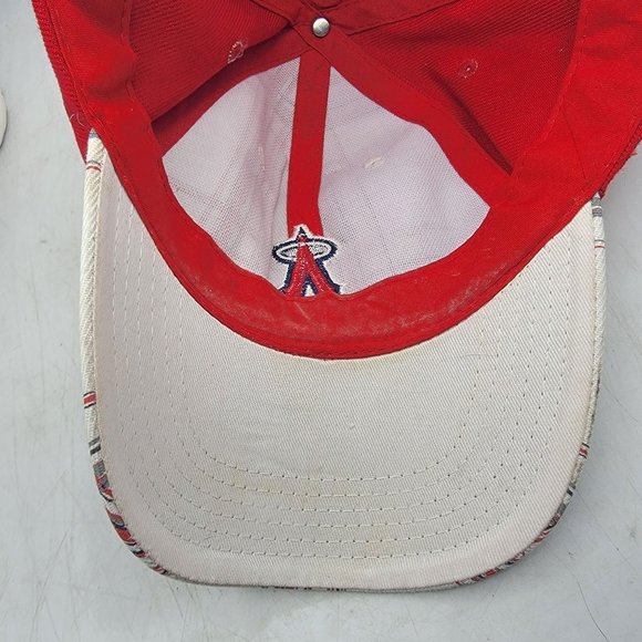Los Angeles Angels Plaid Red White Hat Auto Trader Sports Baseball California - Picture 9 of 9